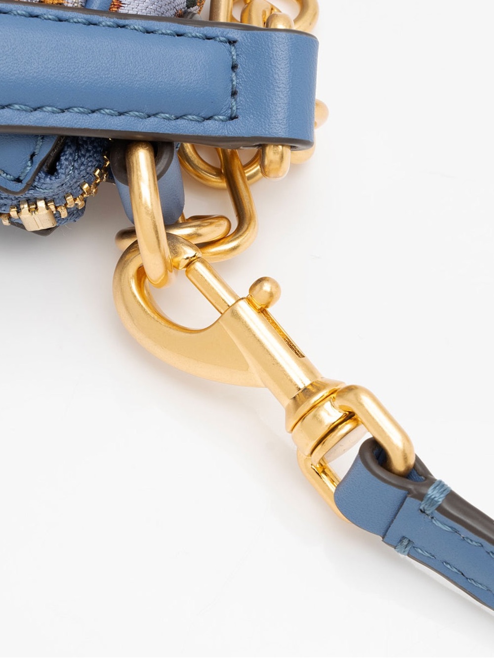 Tory Burch T Monogram Brocade Studio Bag in Sea Frost NWT - Picture 5 of 13
